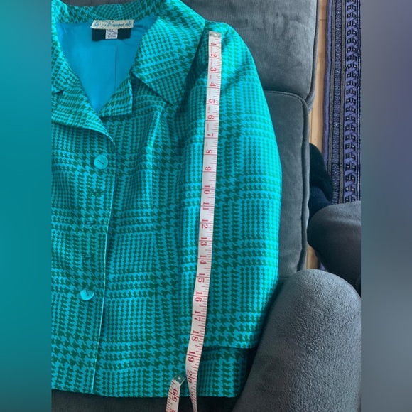 Vintage Peggy Jennings Blazer and Dress Set Aqua Green - Medium - Picture 15 of 16